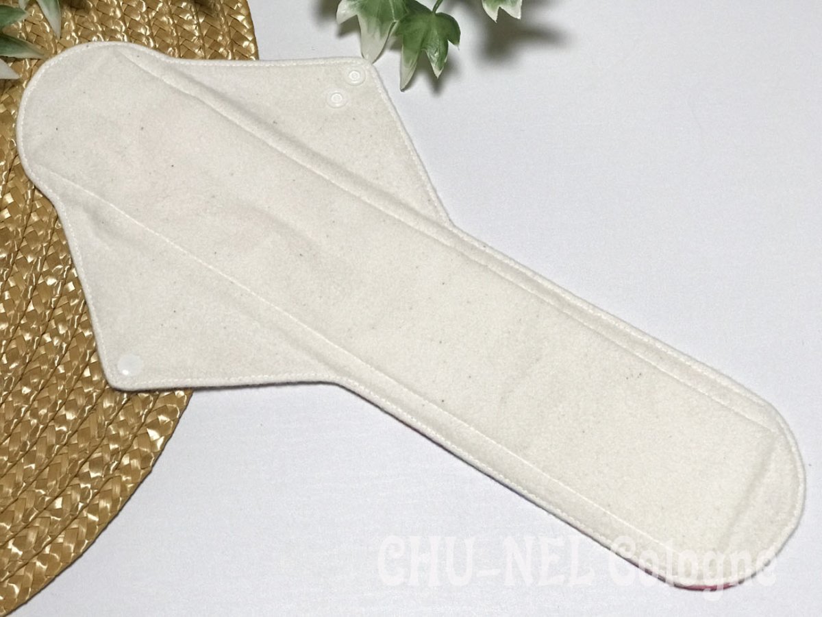 画像5: ★布ナプキンLサイズ★7層防水(きぐるみクマちゃんx無漂白ネル)ピンク (5)