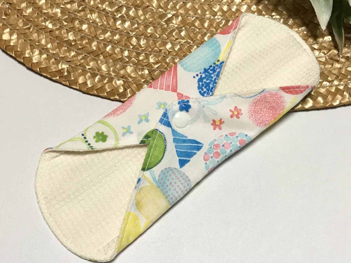 画像3: ★ワッフルの布ナプキン★ライナー(パステルリボンちょうちょ/ブルー) (3)