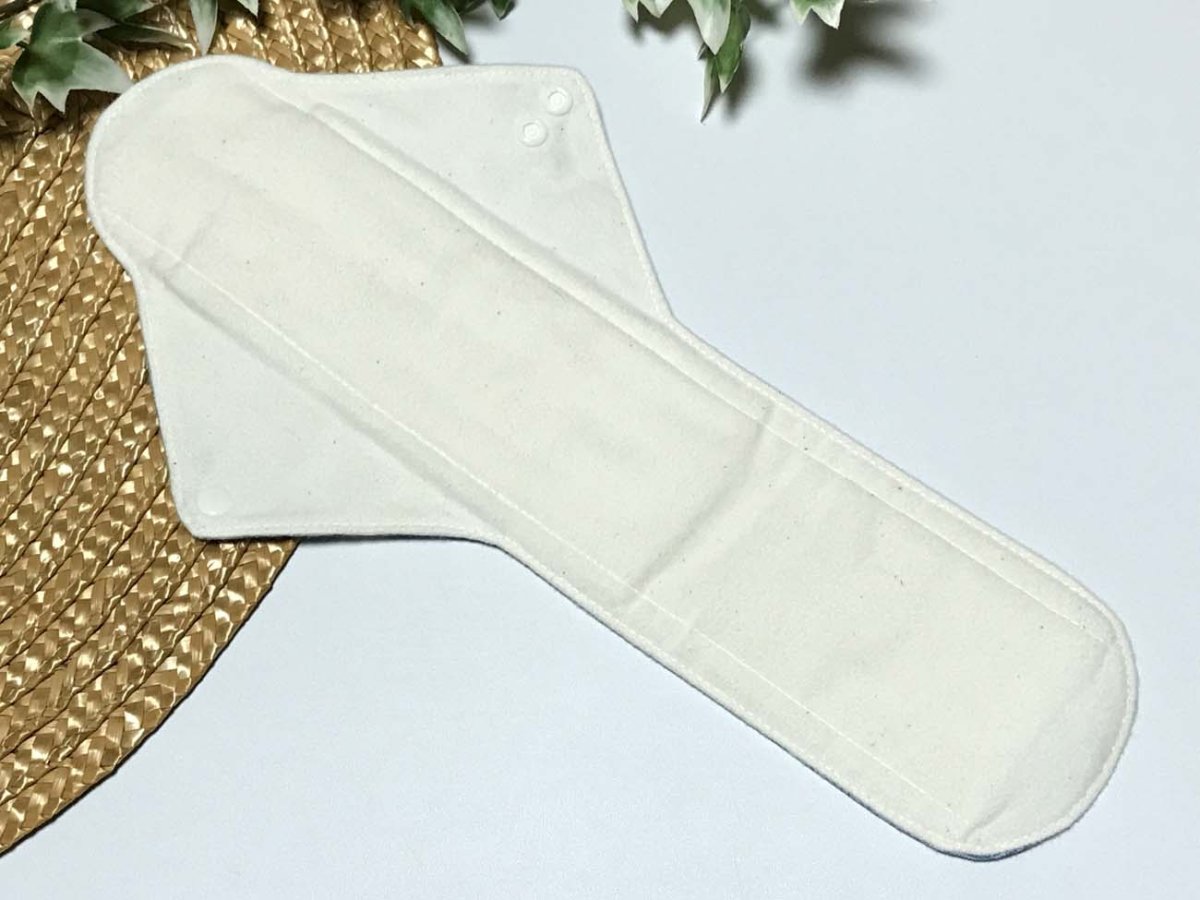 画像5: ★布ナプキンLサイズ★7層防水(デニムリボンx無漂白ネル)ライトブルー (5)