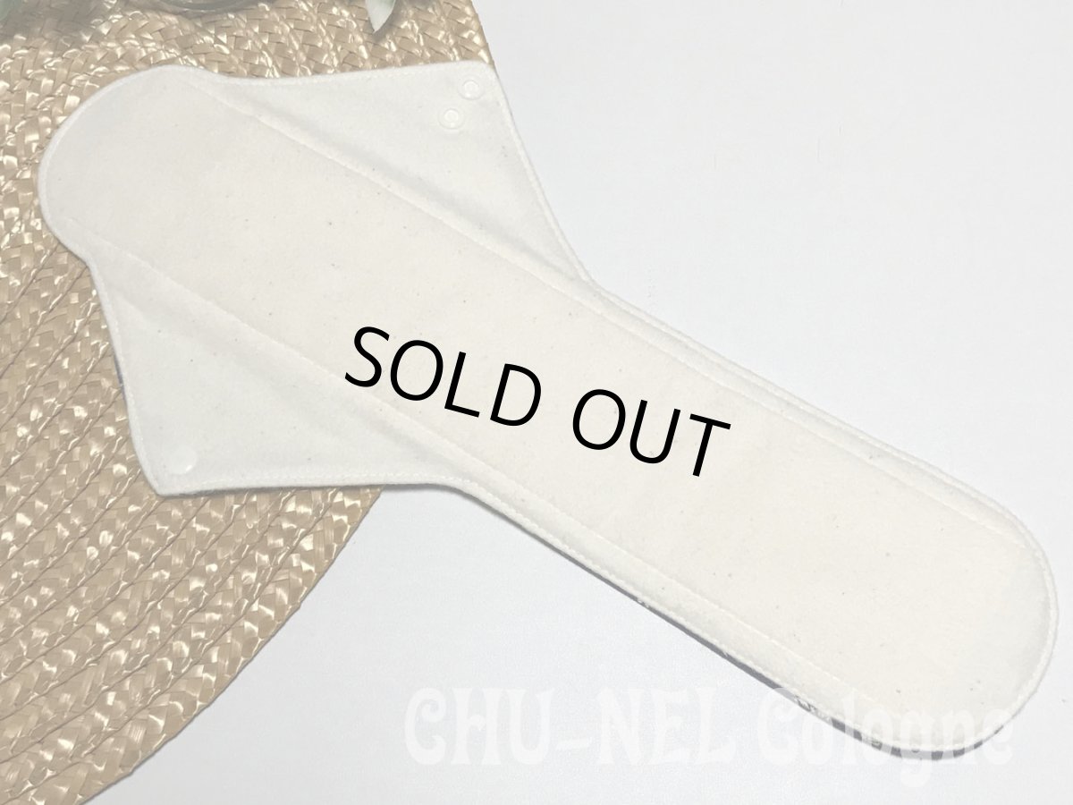 画像3: ★布ナプキンLサイズ★7層防水(メモワール野花x無漂白ネル)ネイビー (3)