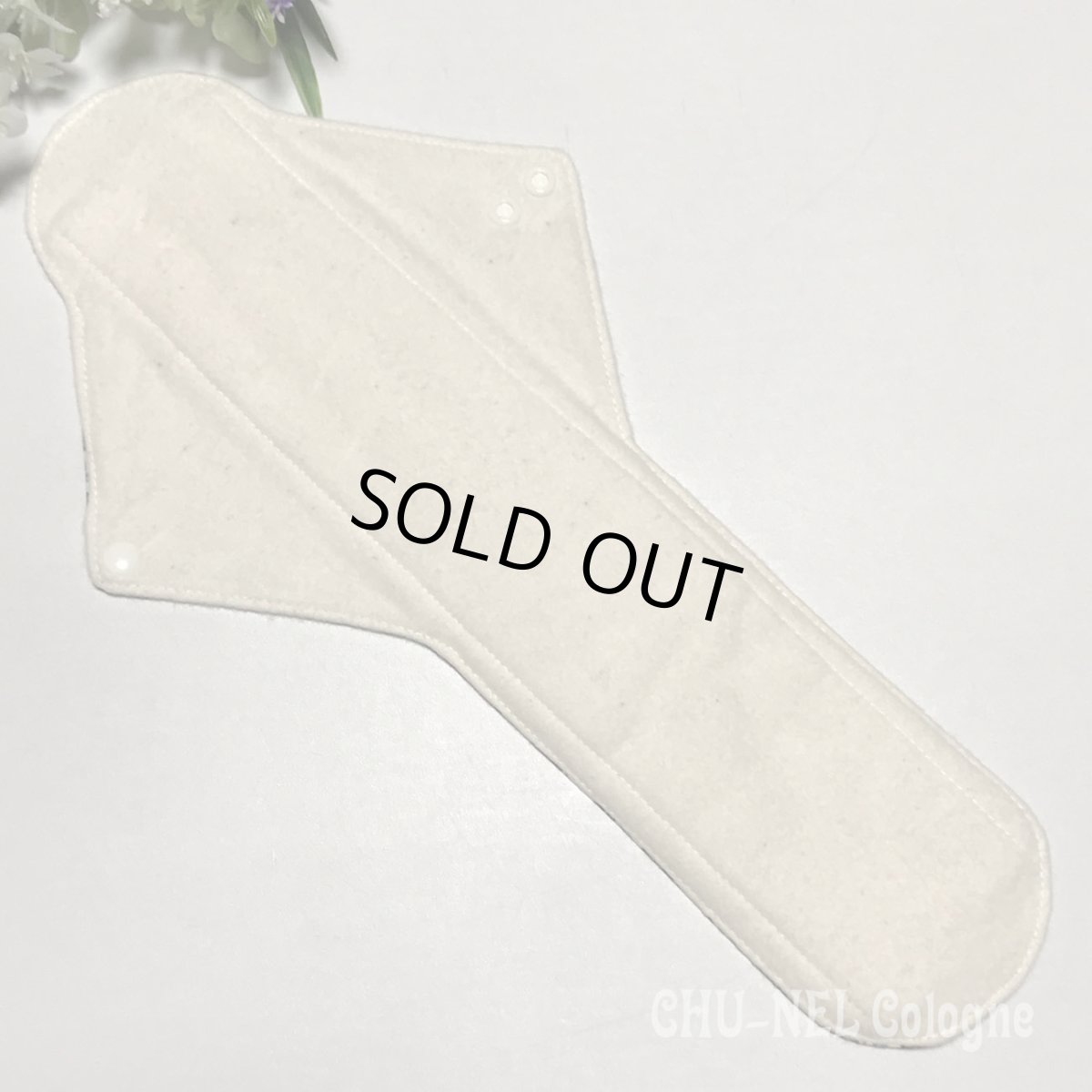 画像5: ★布ナプキンLサイズ★7層防水(レトロミニフラワーx無漂白ネル)ブルー (5)