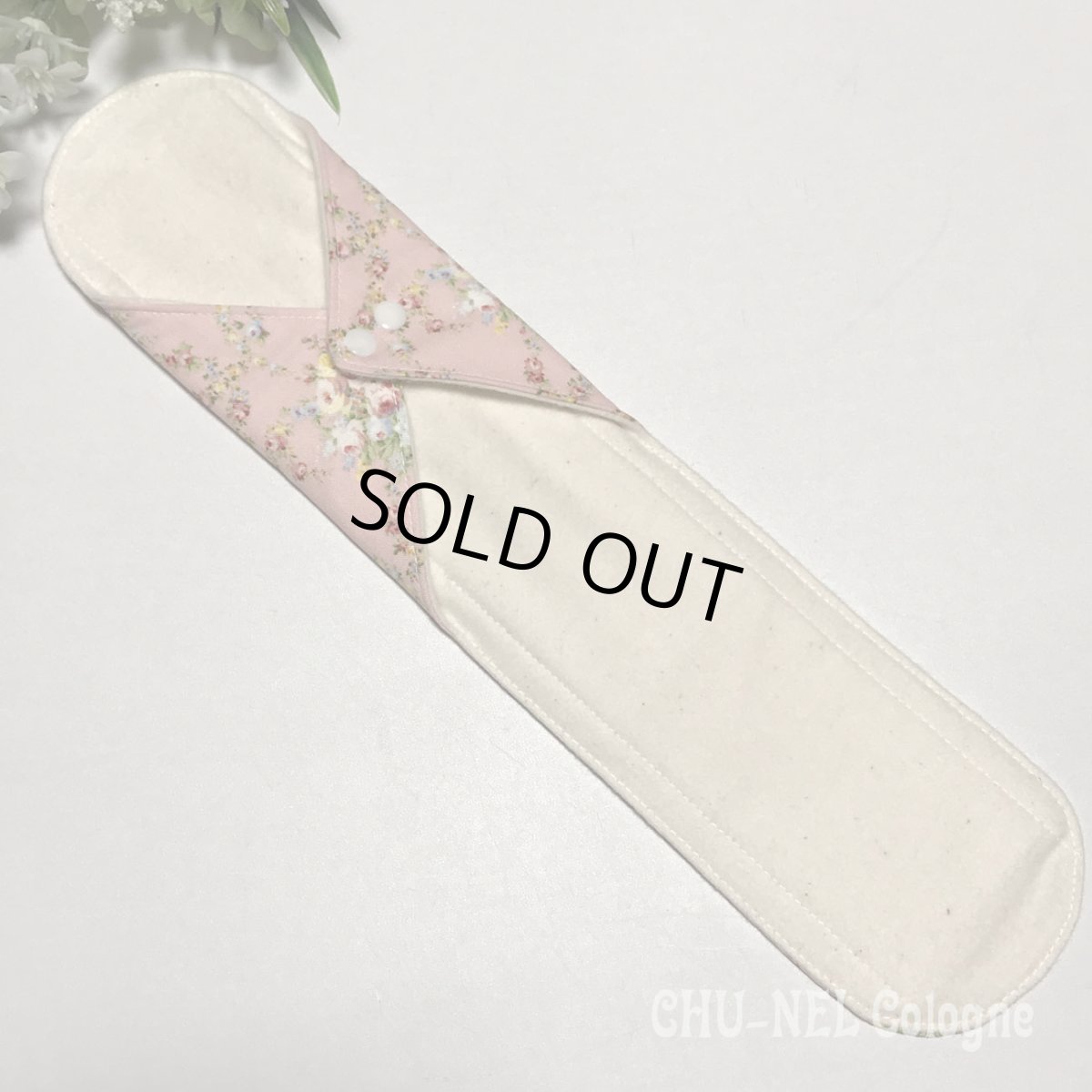 画像3: ★布ナプキンLサイズ★7層防水(ローズブーケx無漂白ネル)ピンク (3)