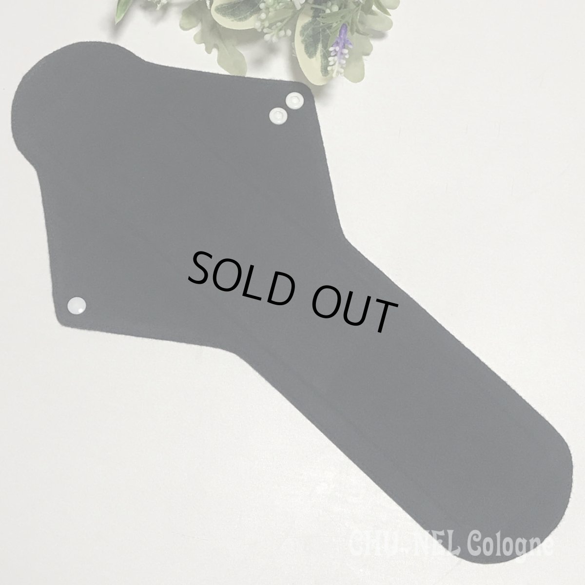 画像3: ★布ナプキンLサイズ★7層防水(黒水玉x黒ネル・チャコール) (3)