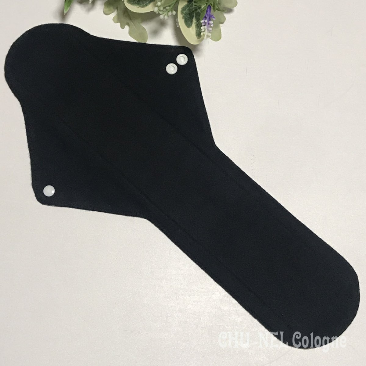 画像3: ★布ナプキンLサイズ★7層防水(黒水玉x黒ネル・モカベージュ) (3)