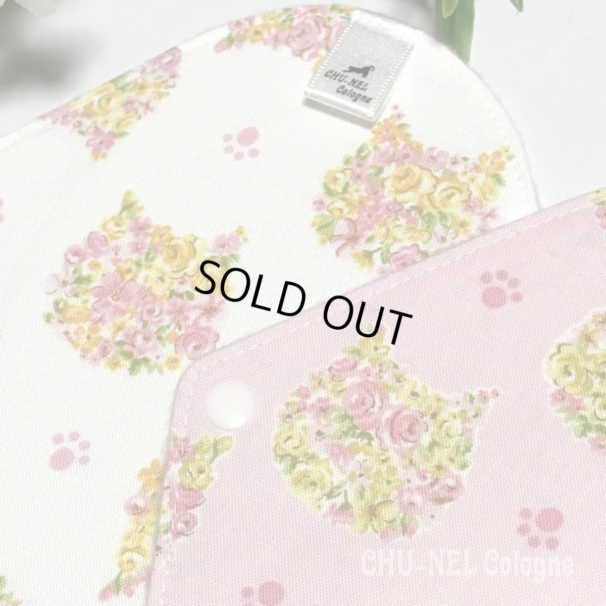 画像5: お肌面4色から選べる★布ナプキンSSサイズ★2枚セット★4層防水(猫フラワーブーケ) (5)