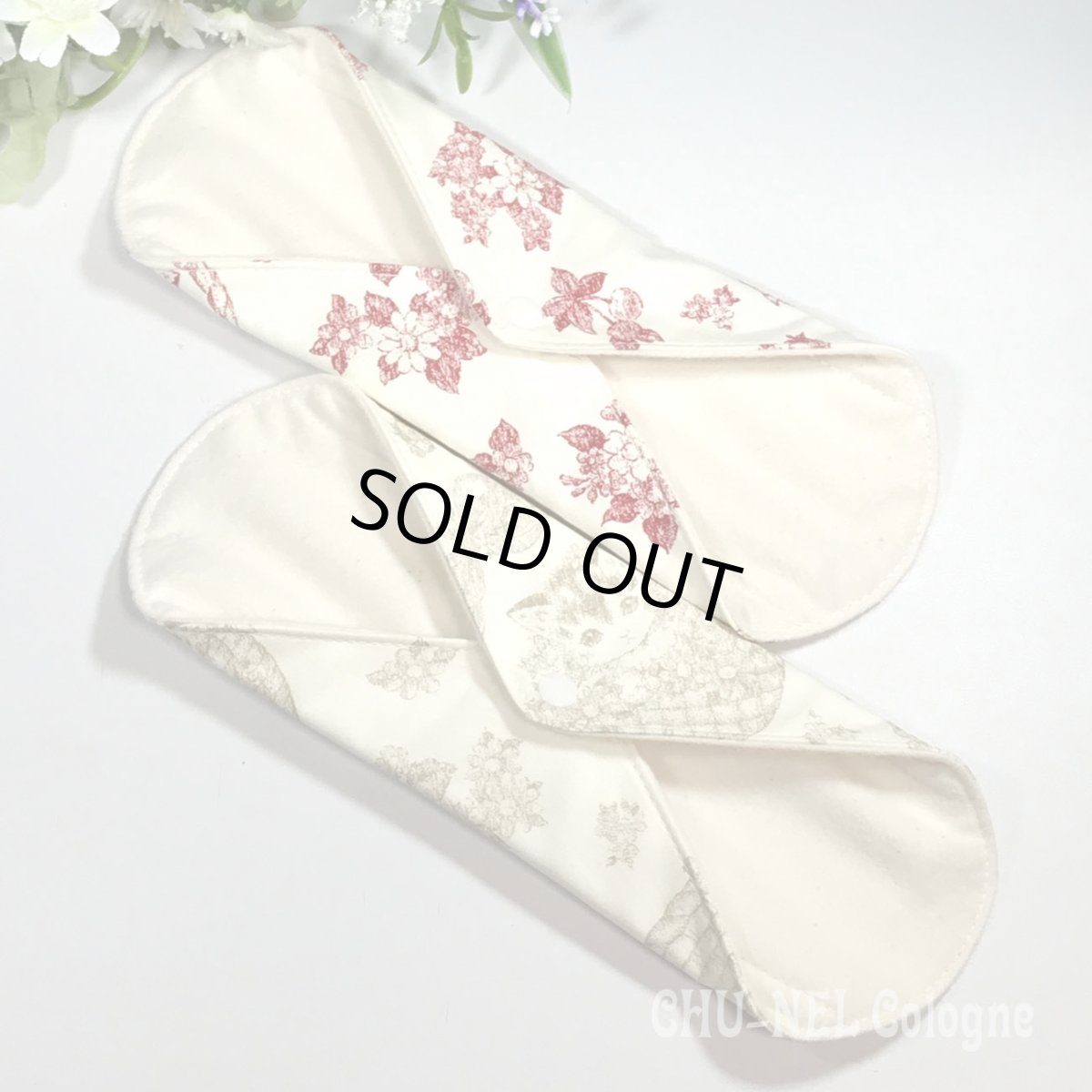 画像3: ★布ナプキンSサイズ★2枚セット★6層防水(ヨーロピアン子猫x無漂白ネル) (3)