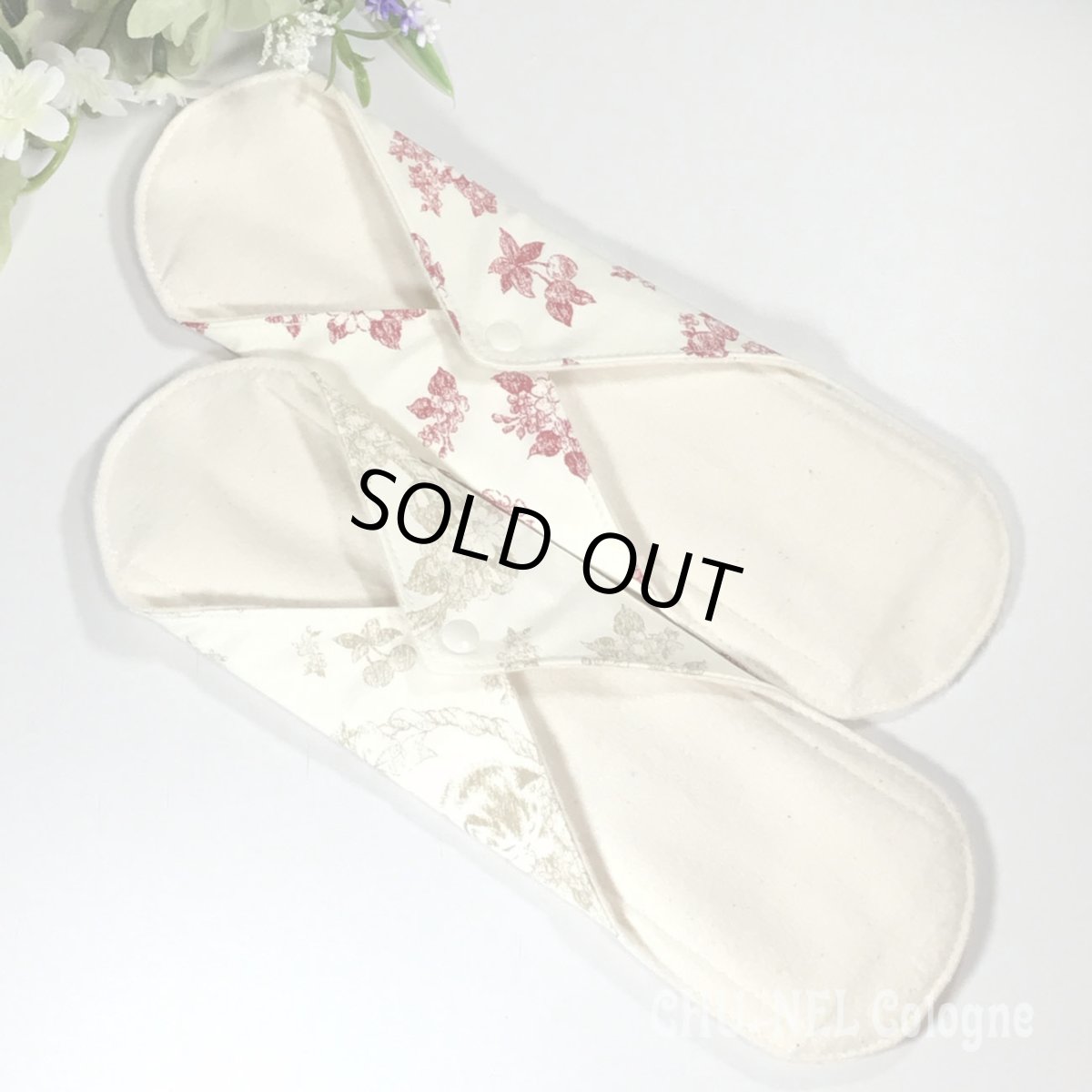 画像3: ★布ナプキンMサイズ★2枚セット★7層防水(ヨーロピアン子猫x無漂白ネル) (3)