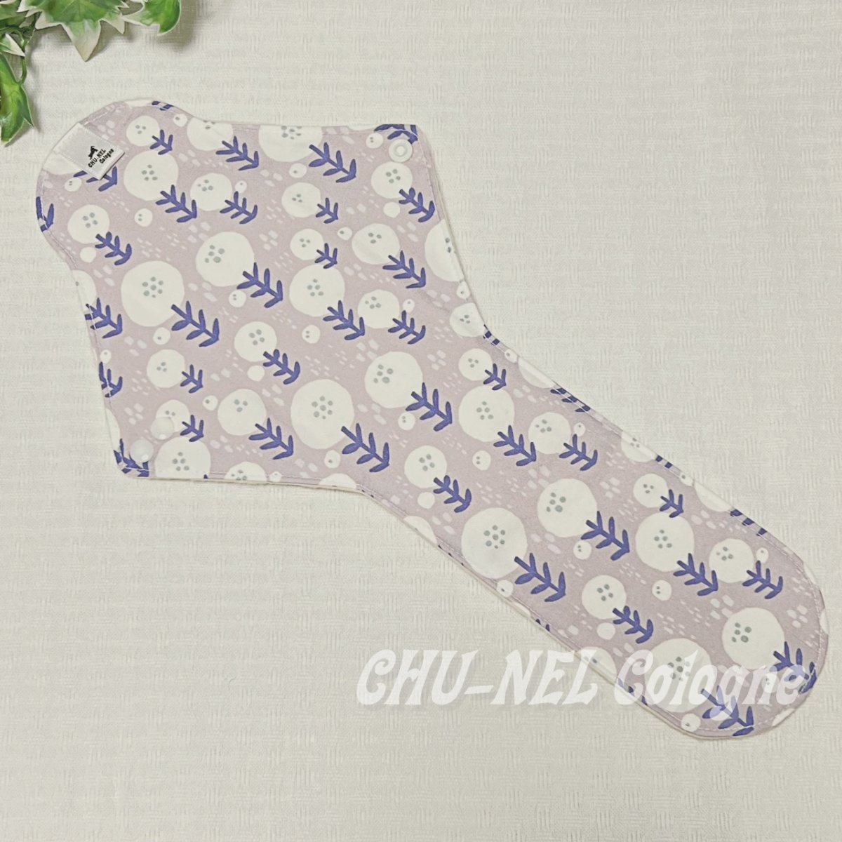 画像2: お肌面4種類から選べる★布ナプキンLサイズ★7層防水(まるいお花・ホワイト) (2)
