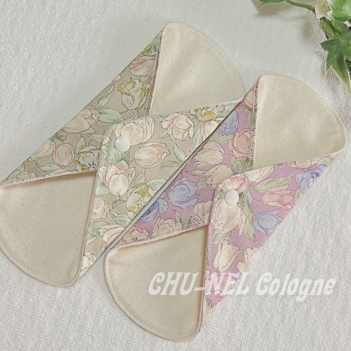 画像4: お肌面4色から選べる★布ナプキンライナー★2枚セット(チューリップ２) (4)