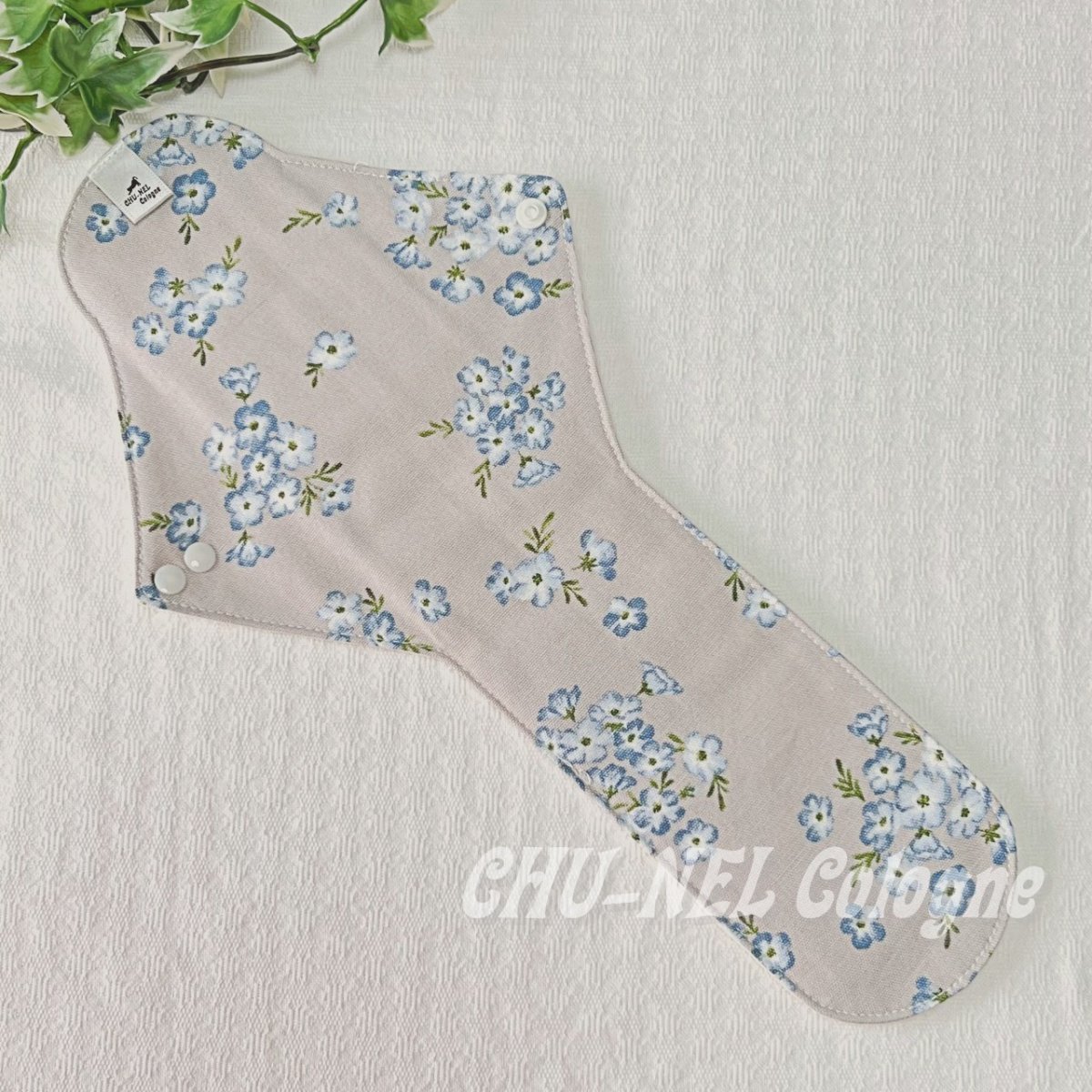 画像2: お肌面4種類から選べる★布ナプキンLサイズ★7層防水(ネモフィラ・ブルーグレー) (2)