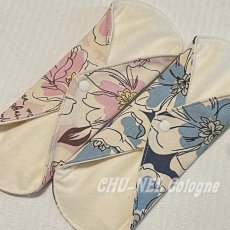 画像5: お肌面4色から選べる★布ナプキンSサイズ★2枚セット★6層防水(手描き風お花) (5)