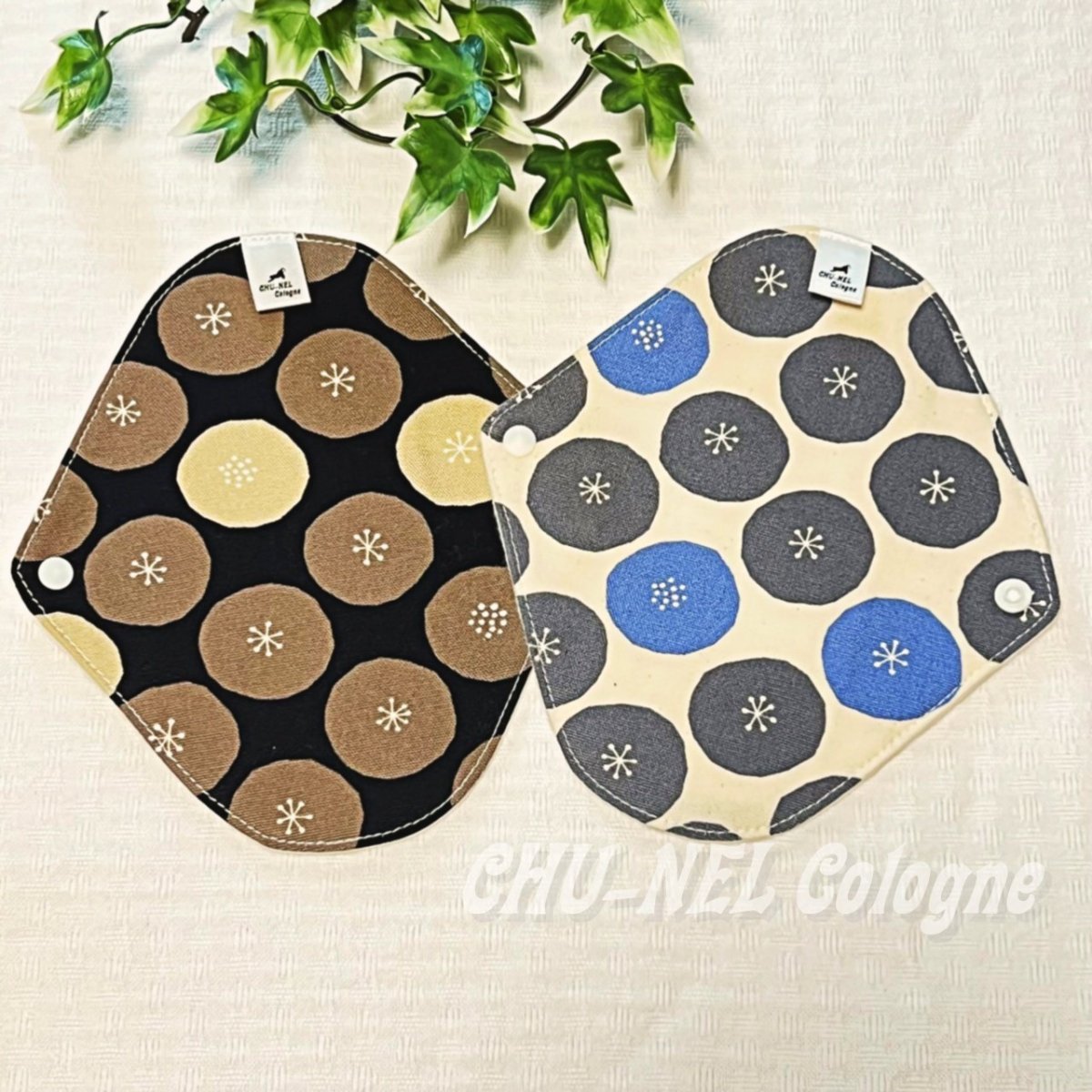 画像2: お肌面4色から選べる★布ナプキンライナー★2枚セット（ちびあんぱん） (2)