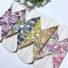 画像5: お肌面4色から選べる★布ナプキン4枚★ライナー(リボン） (5)