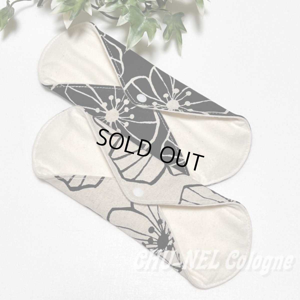 画像5: お肌面4色から選べる★布ナプキンSサイズ★2枚セット★6層防水(綿麻モノクロポピー) (5)