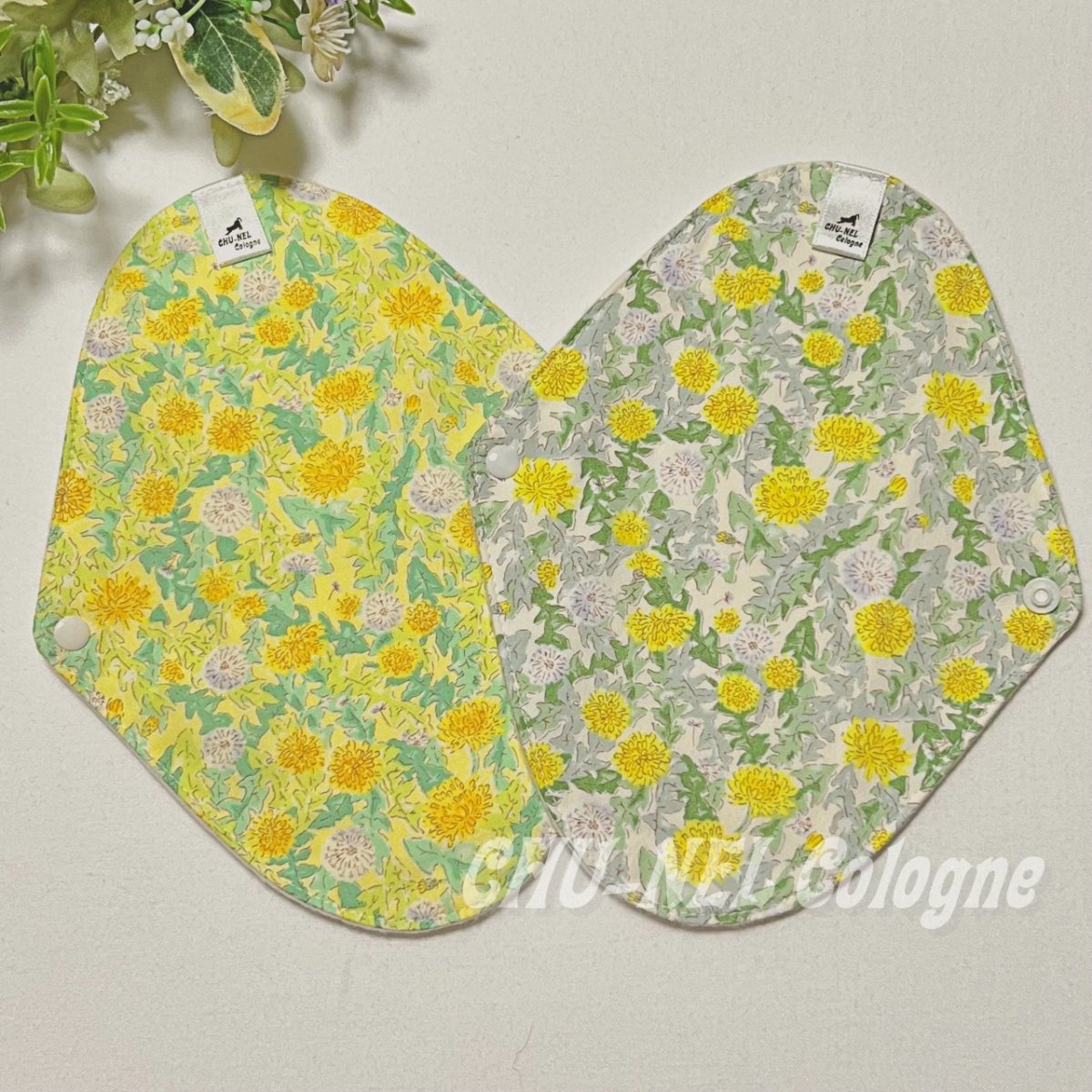 画像2: お肌面4色から選べる★布ナプキンSサイズ★2枚セット★6層防水(たんぽぽ) (2)